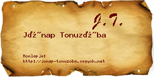 Jónap Tonuzóba névjegykártya
